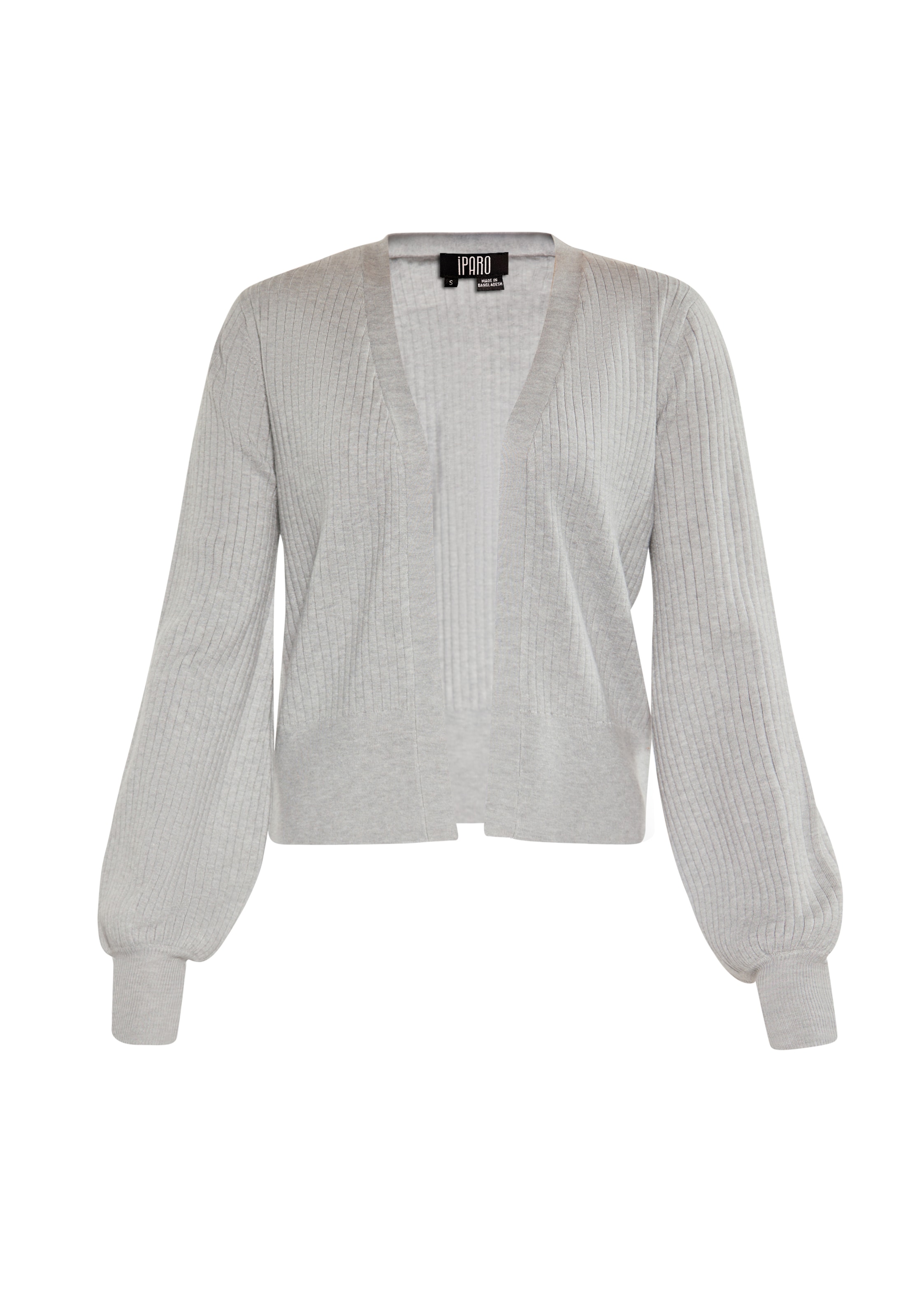 IPARO Gebreid vest in Grijs: voorkant