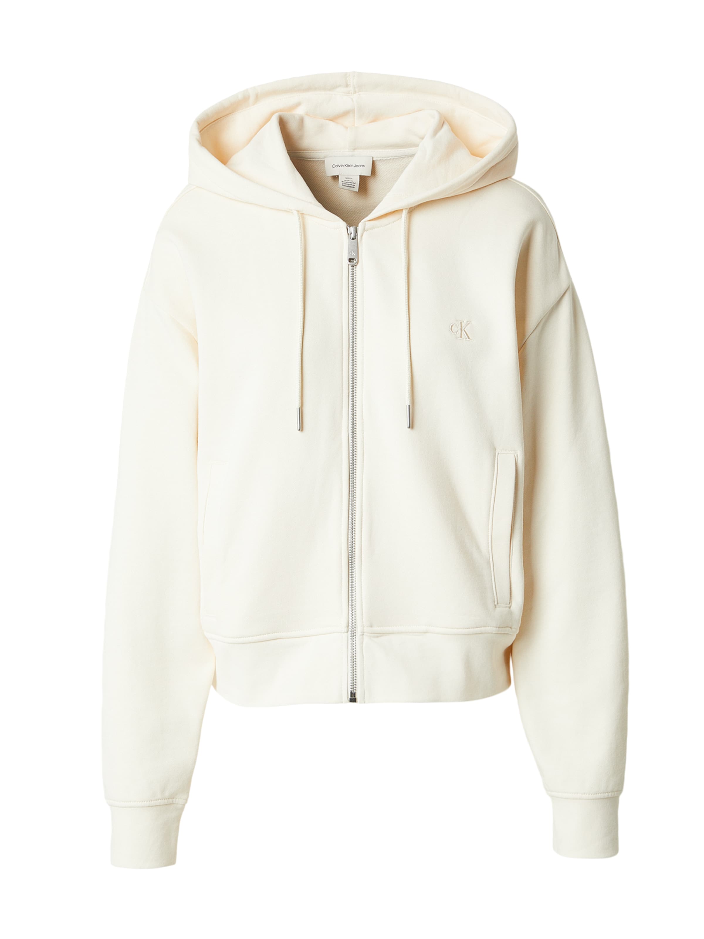 Calvin Klein Jeans Bluza rozpinana w kolorze biały: przód