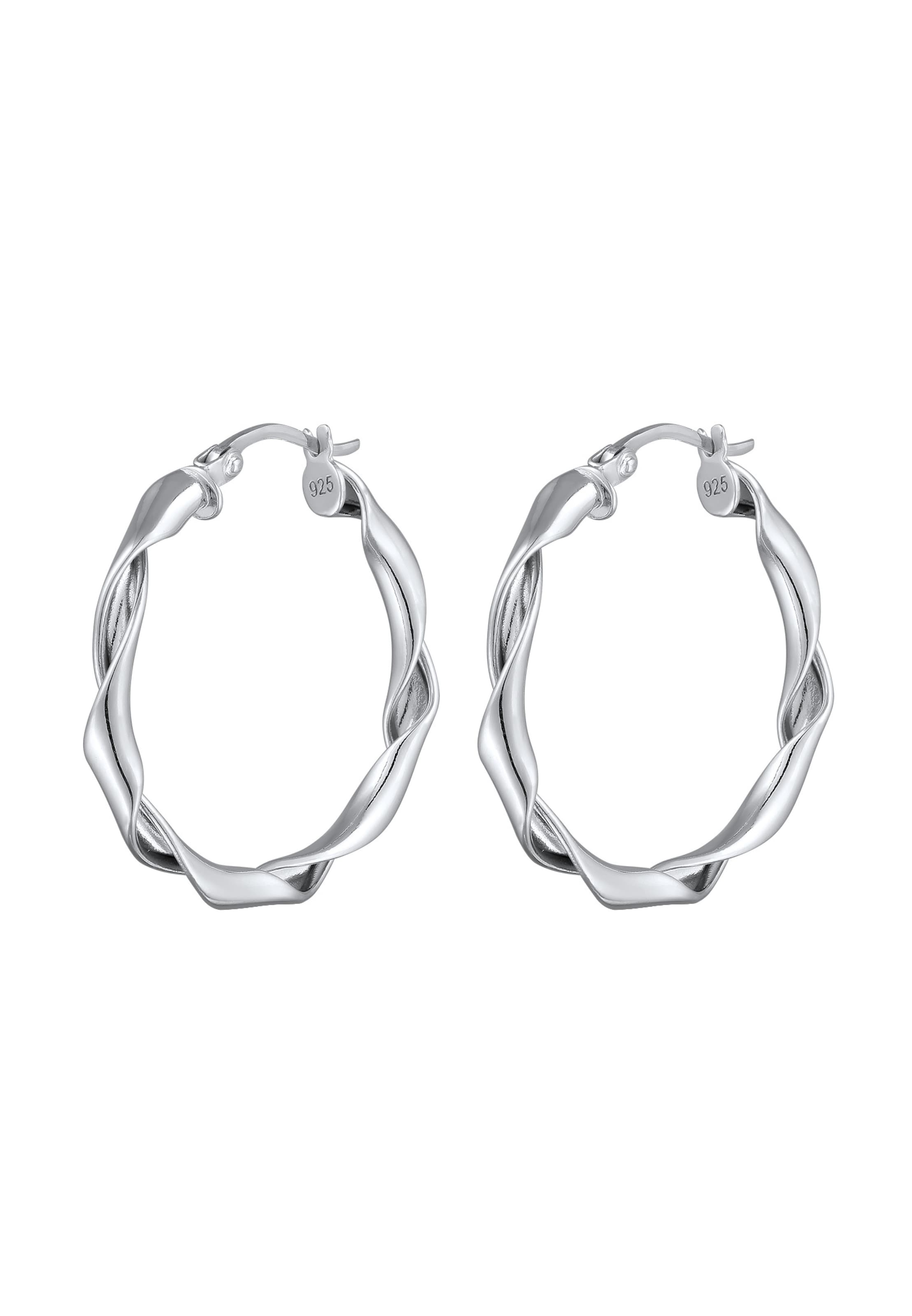 sidabrinė ELLI Auskarai: priekis