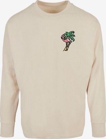 T-Shirt 'Flamingo' Mister Tee en beige : devant