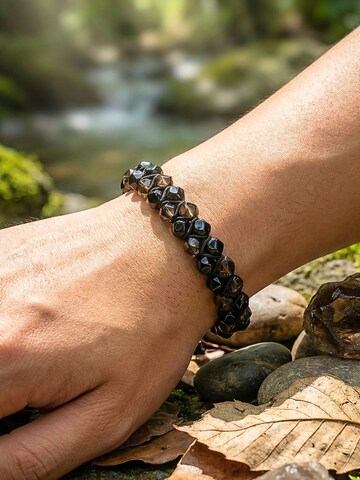 Bracelet 'RAUCHQUARZ SCHWARZER TURMALIN' UNIQAL en mélange de couleurs