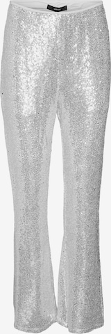 VERO MODA Flared Pants 'KAJE' in Silver: front