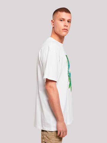 F2 T-Shirt 'Tropical Surfboards Sommer' in Weiß