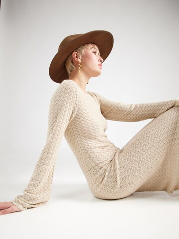 VERO MODA Knitted dress 'Iberia' in Beige