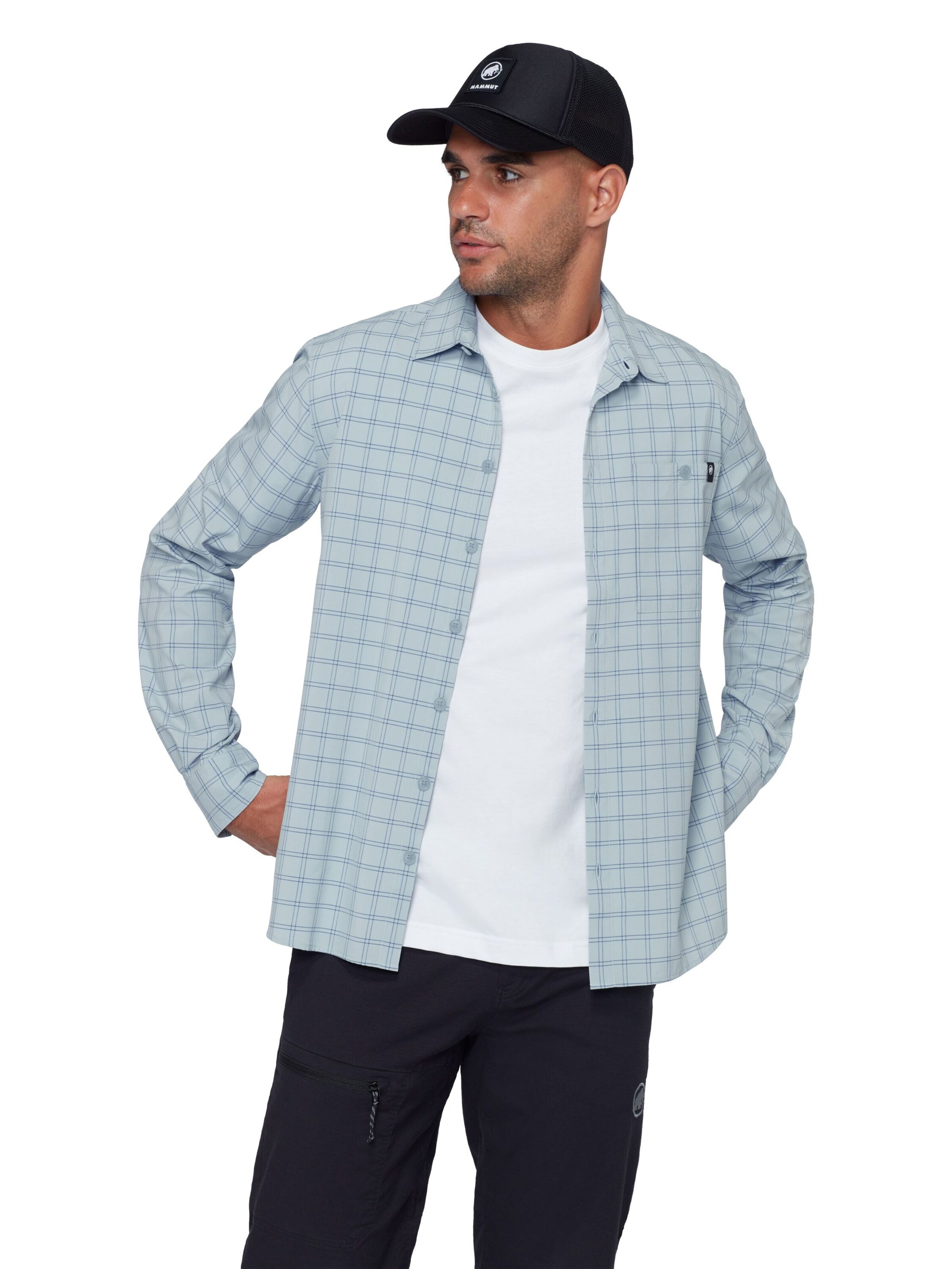 MAMMUT Regular Fit Funktionshemd 'Lenni' in Blau: Vorderseite