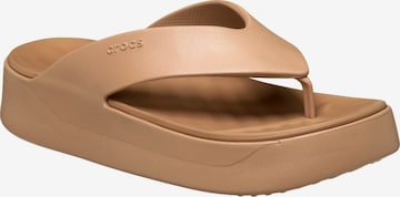 Crocs Sandały 'Getaway Platform Flip – Sandalen zum Hineinschlüpfen' w kolorze brązowy: przód