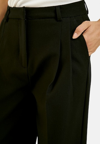 Smith&Soul Wide leg Pleat-Front Pants in Black
