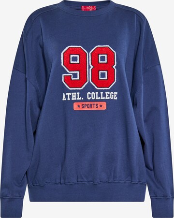 Sweat-shirt swirly en bleu : devant