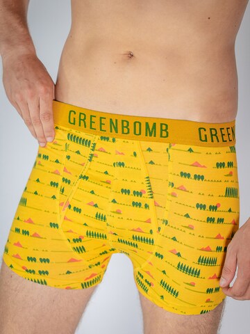 Boxer 'Nature Triangles' di GREENBOMB in giallo