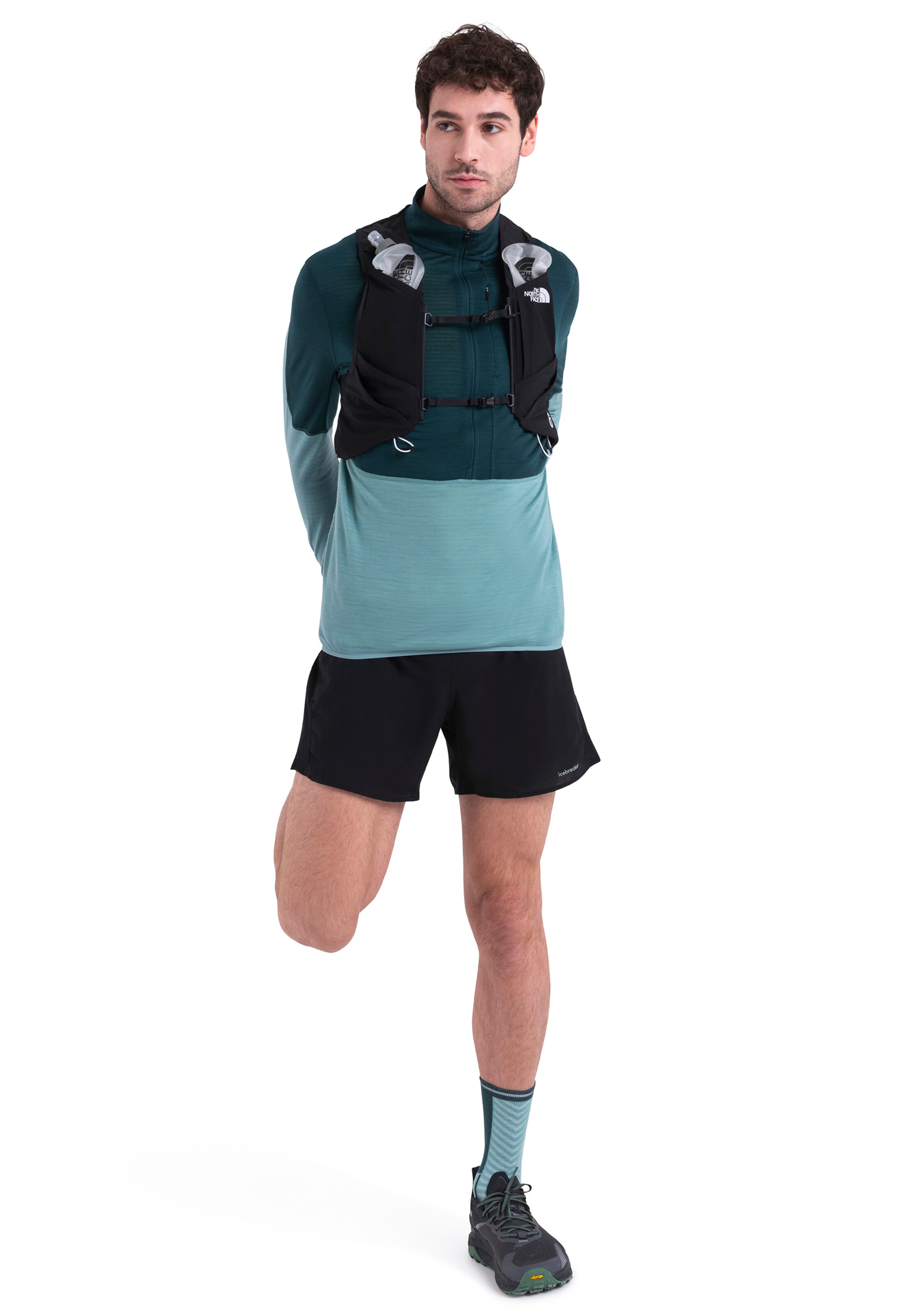 ICEBREAKERTehnička sportska majica 'Realfleece Descender' - zelena boja