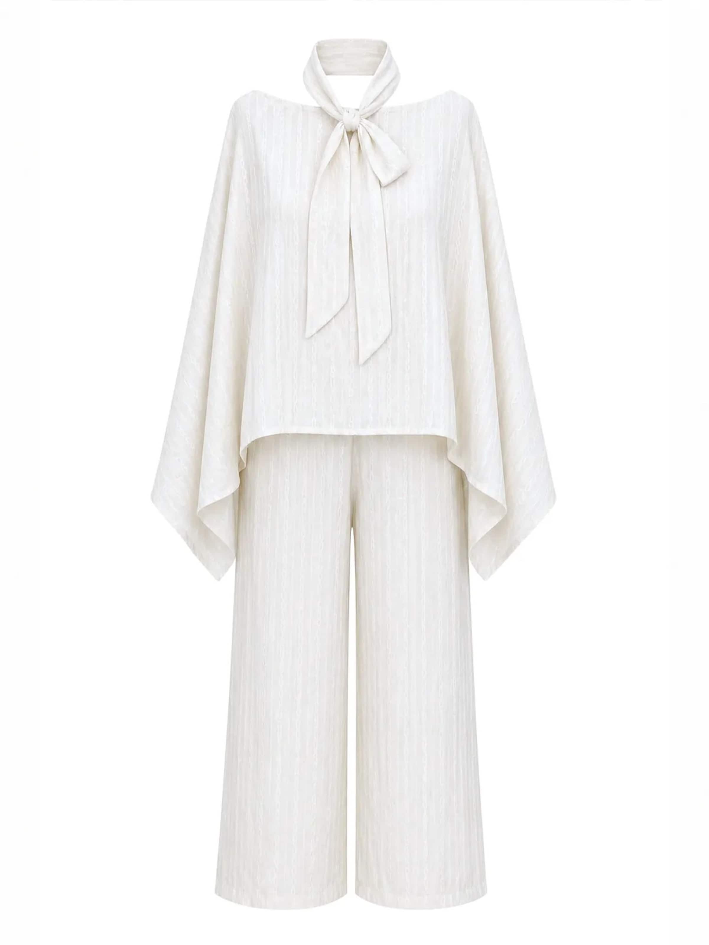 Pantalons de tailleur MixRay en beige : devant