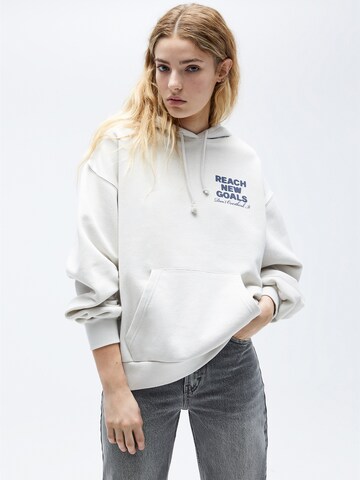 Sweat-shirt Pull&Bear en beige : devant