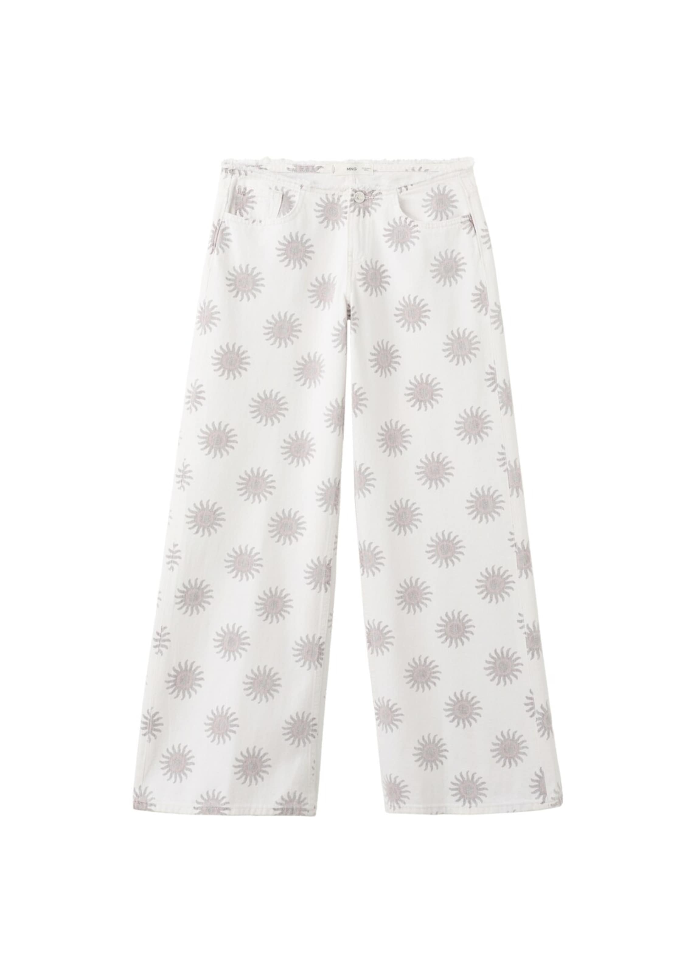 MANGO TEEN Jeans 'Sunrise' in ecru / hellgrau / hellrot, Produktansicht