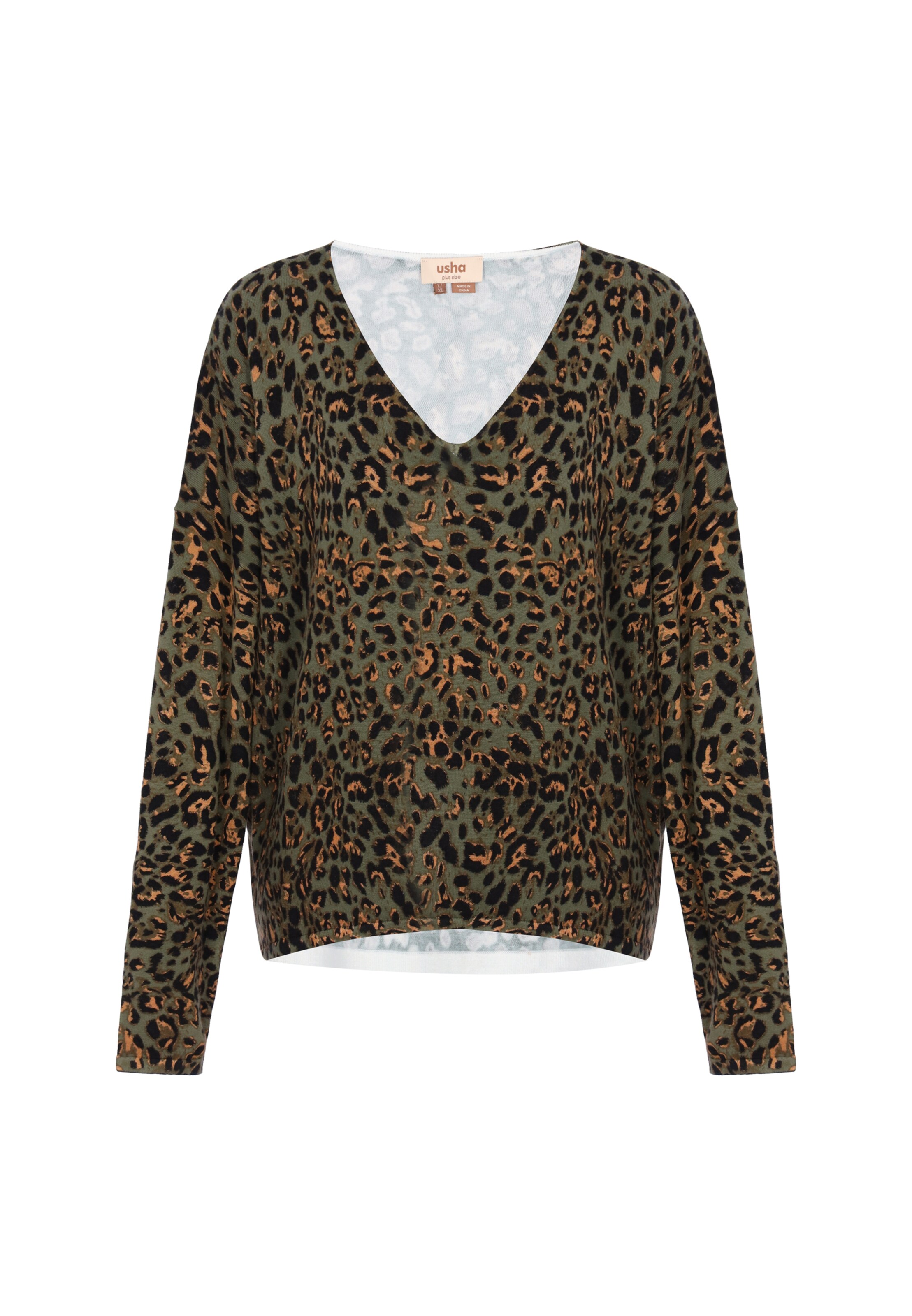 Usha - Camisa em castanho: frente