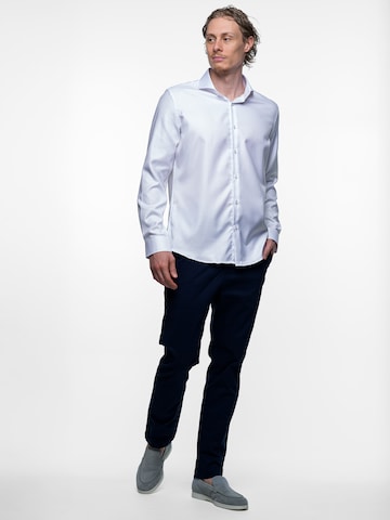 Slim fit Camicia business 'Twill' di Vercate in bianco