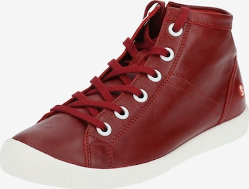 Softinos Sneakers hoog in Rood: voorkant