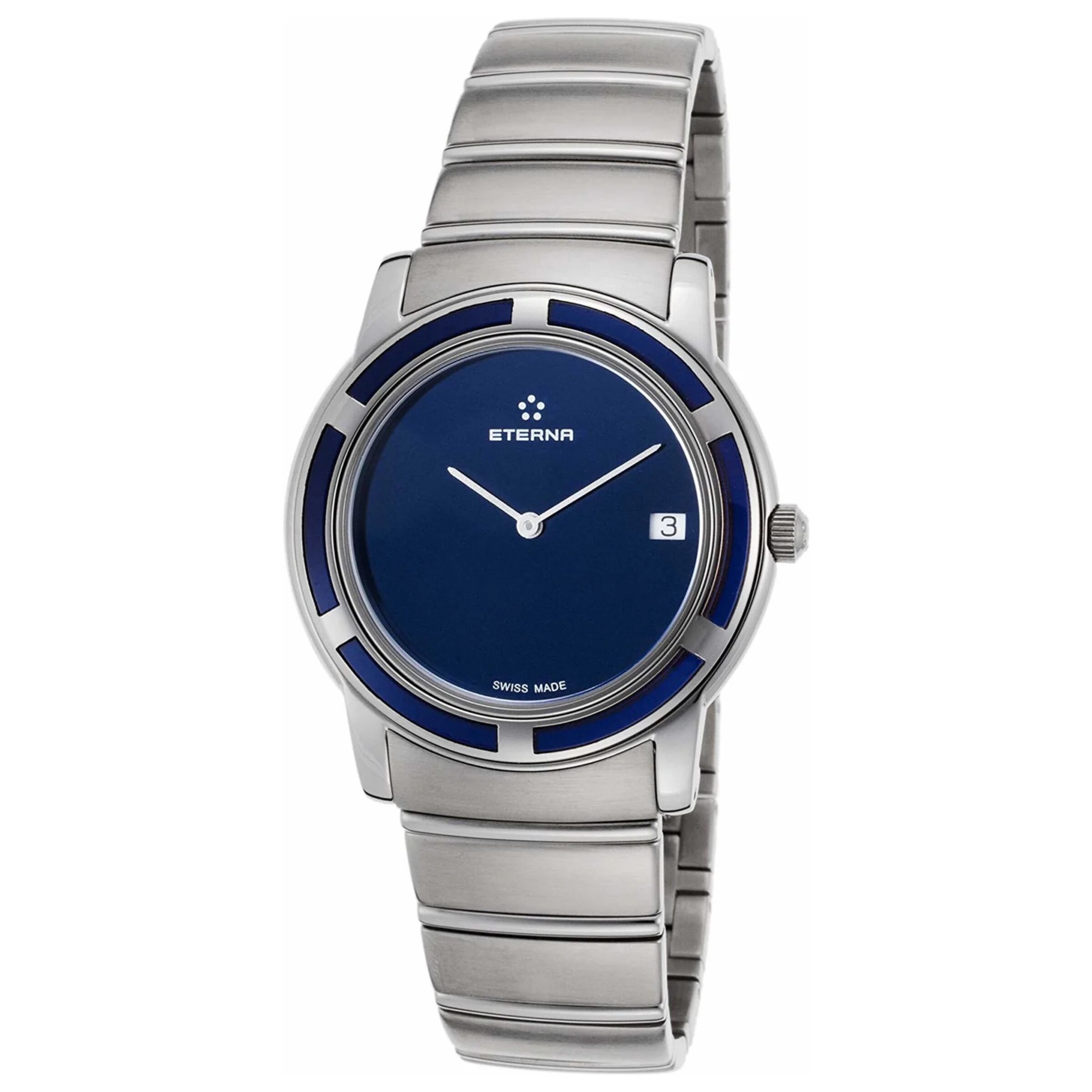 ETERNA Analoguhr in Silber: Vorderseite
