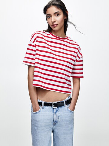 Pull&Bear Shirt in Rood