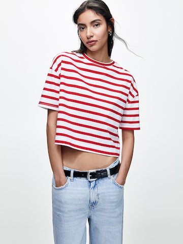 Pull&Bear Shirt in Rood