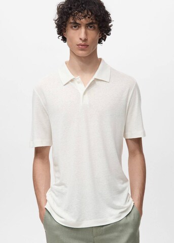 MANGO MAN Poloshirt 'Amberes' in Weiß: Vorderseite