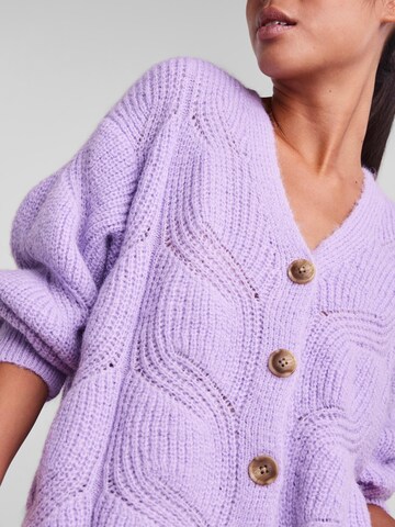 PIECES Knit Cardigan 'Cornelia' in Purple