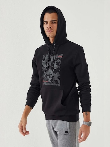 Sweat-shirt Tommy Life en noir : devant