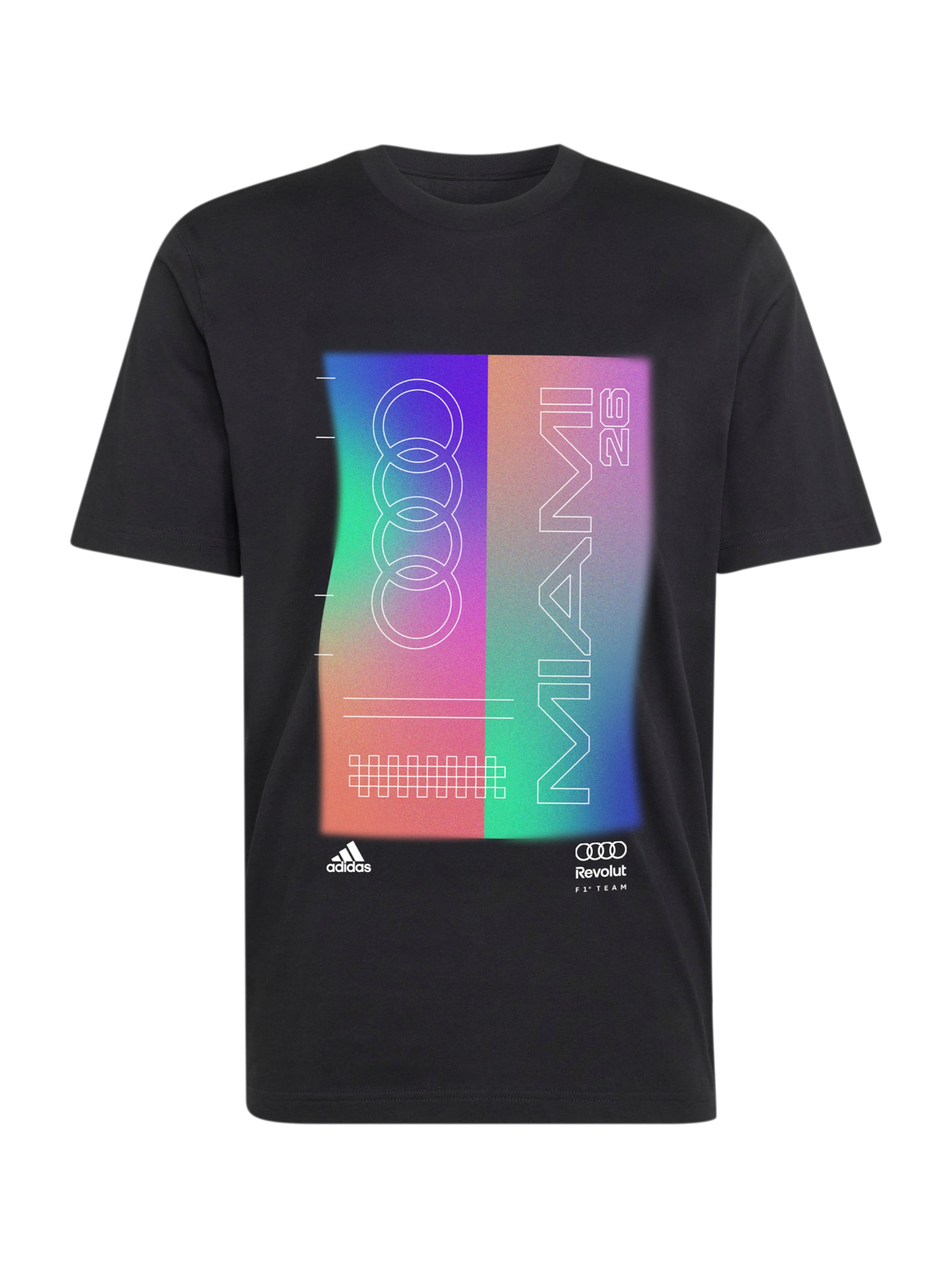 ADIDAS PERFORMANCE Funktionsshirt 'Audi Revolut F1 Team Teamgeist' in blau / grün / lila / schwarz, Produktansicht
