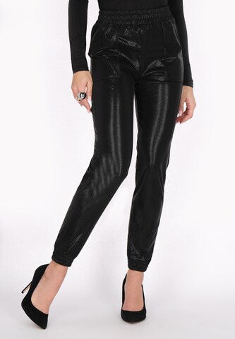 Regular Pantalon faina en noir : devant