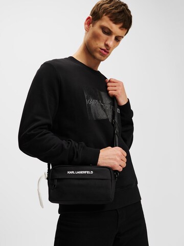 Karl Lagerfeld - Bolso de hombro en negro: frente
