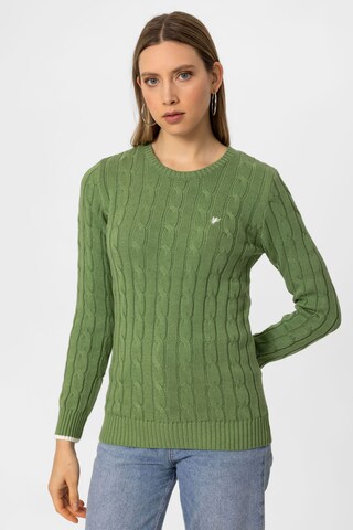 DENIM CULTURE Sweater 'KENDALL' in Green: front