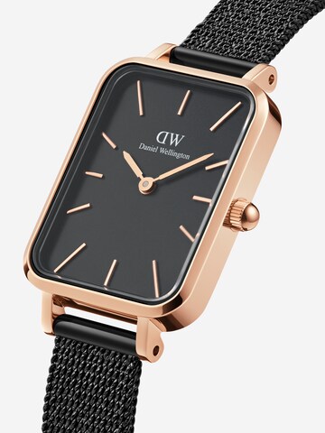 Daniel Wellington Αναλογικό ρολόι 'Quadro Pressed Ashfield RG Black' σε μαύρο