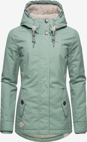 Ragwear Winter jacket 'Monade' in Green: front