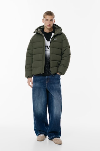 Pull&Bear Winterjas 'STWD' in Groen