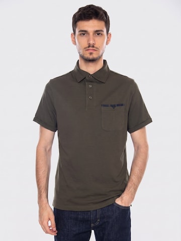 Barbour Shirt 'Premium Corpatch Tailored Polo Dark Olive'‌‌‌ in Grün: Vorderseite