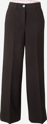 NÜMPH - Loosefit Pantalón de pinzas en negro: frente