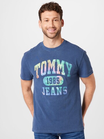 Tommy Jeans Tričko 'Collegiate' – modrá: přední strana