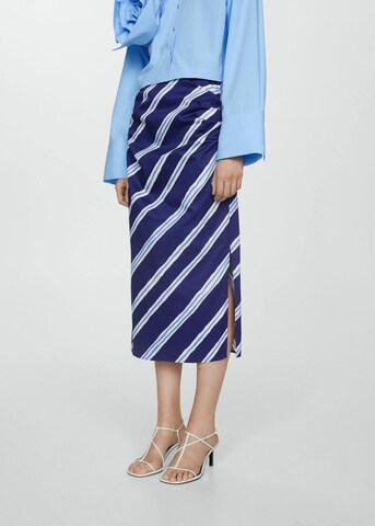 MANGO Rok 'Salome' in Blauw: voorkant