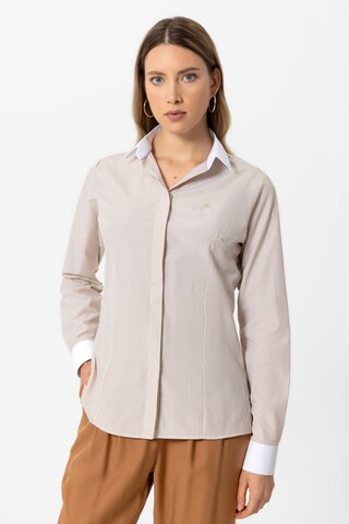 DENIM CULTURE Blouse 'MAJA' in Beige: front