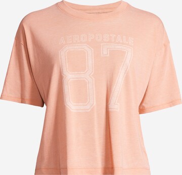 T-shirt AÉROPOSTALE en orange : devant