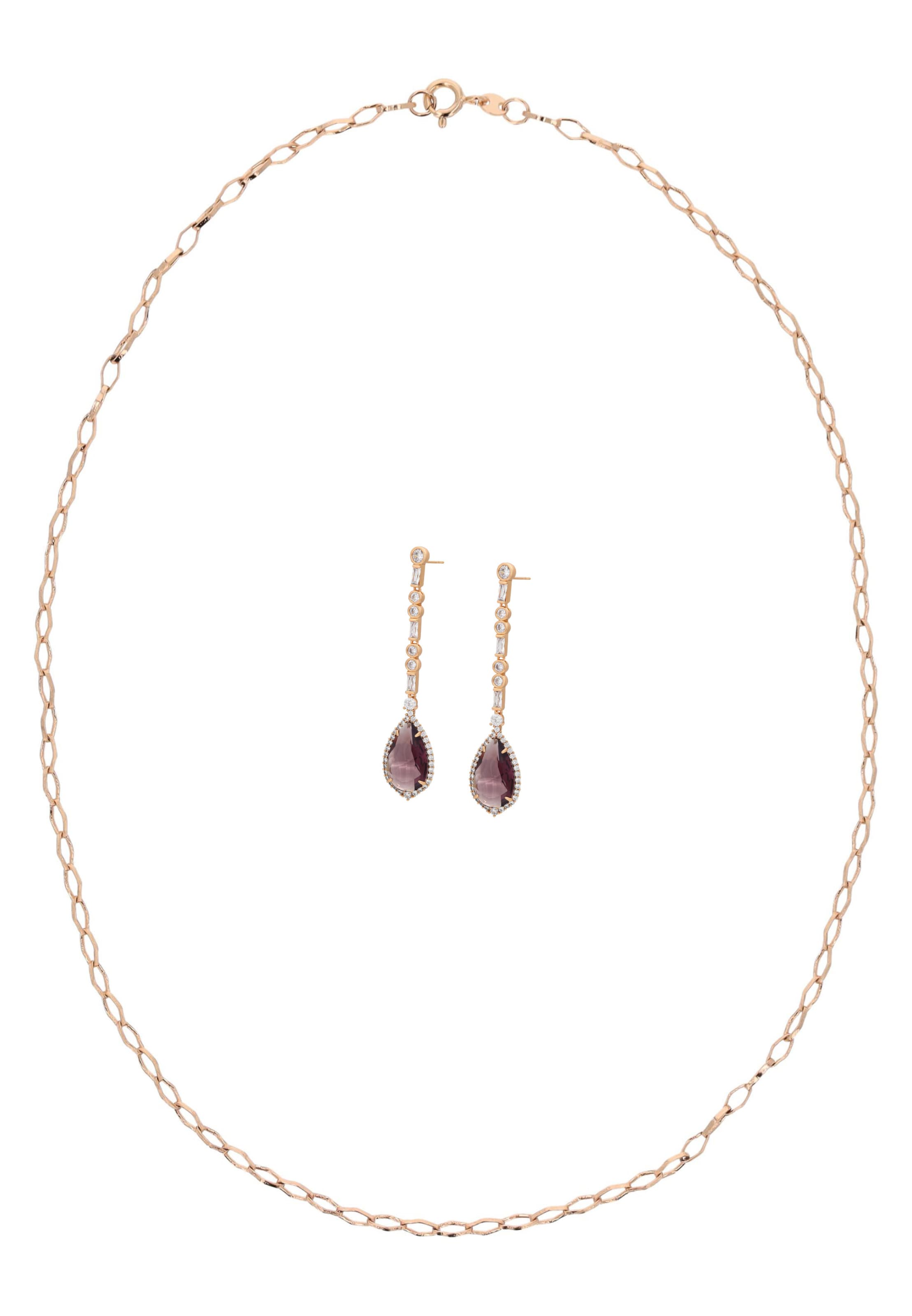 faina - Conjunto de joyería en oro: frente