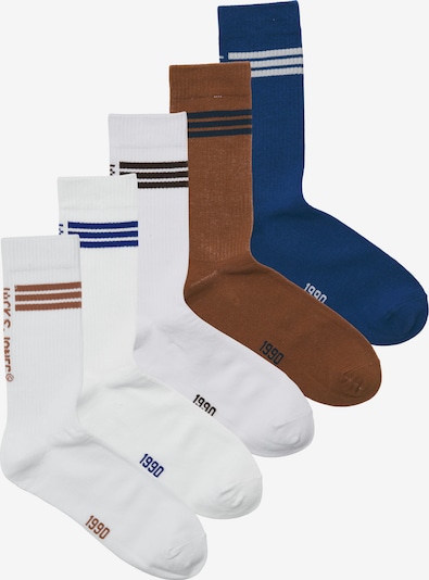 JACK & JONES Sukat 'JACJACE' värissä tummansininen / ruskea / rubiininpunainen / valkoinen, Tuotenäkymä