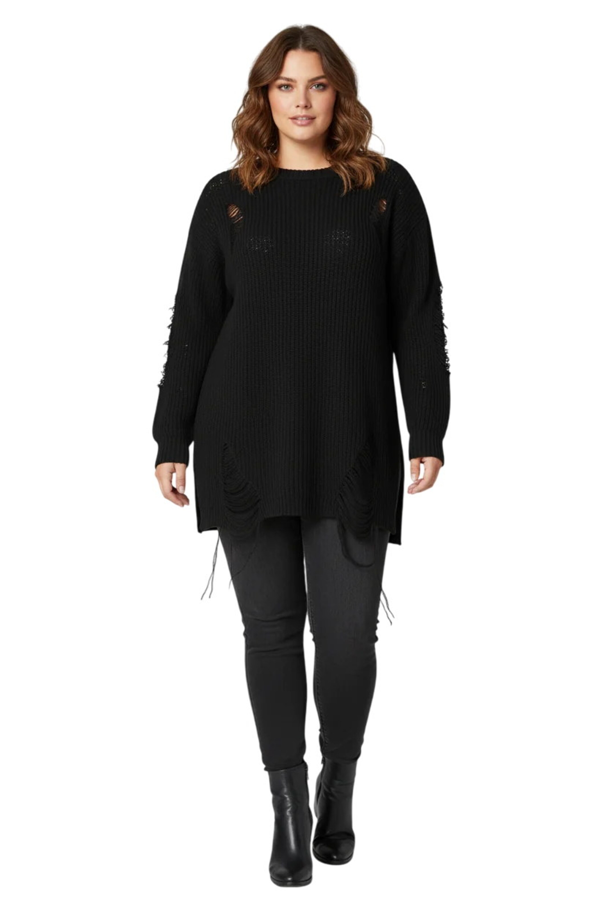 Shape Of You Pullover in Schwarz: Vorderseite