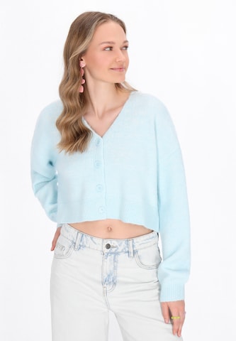 MYMO Knit cardigan 'Young Fashion' in Blue: front