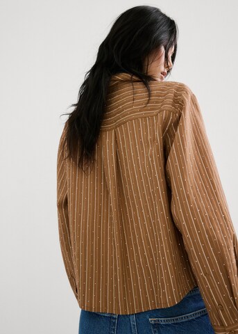 MANGO Blouse 'Puna' in Brown