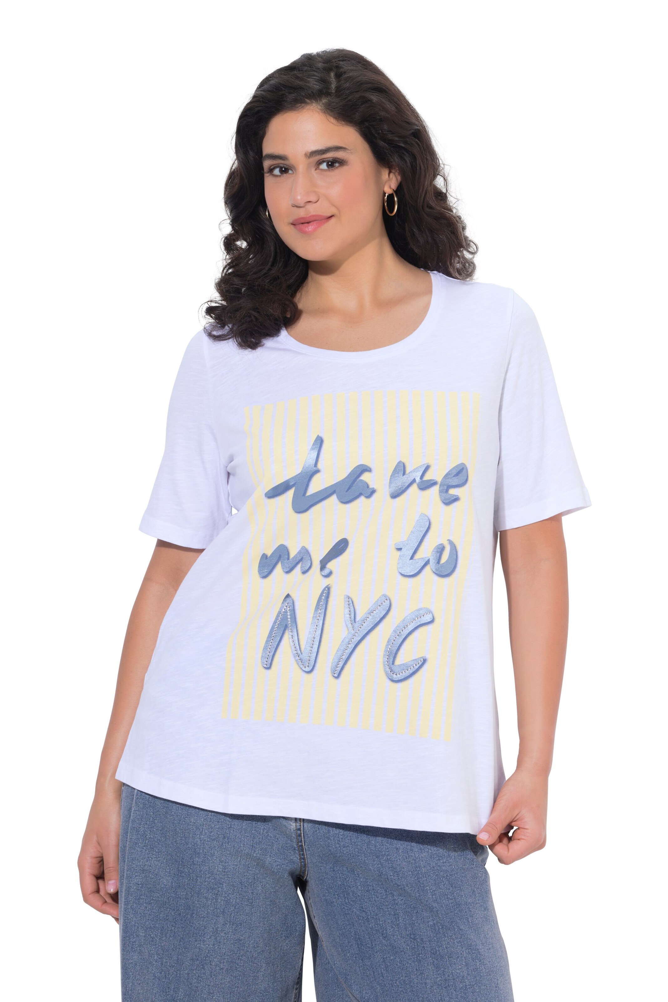 Ulla Popken Shirt in Wit: voorkant