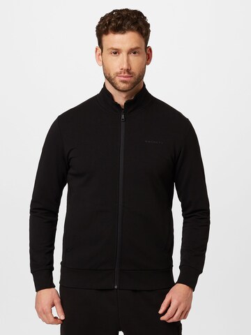 Hackett London - Sudadera con cremallera en negro: frente