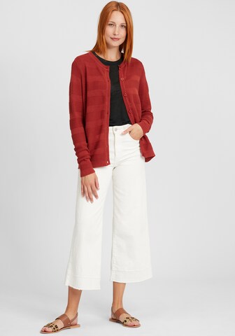 Fransa Knit Cardigan in Red