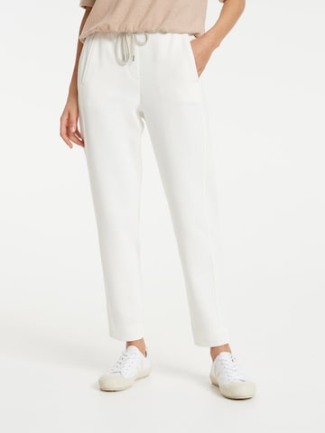 Coupe slim Pantalon 'Meniko' OPUS en blanc : devant