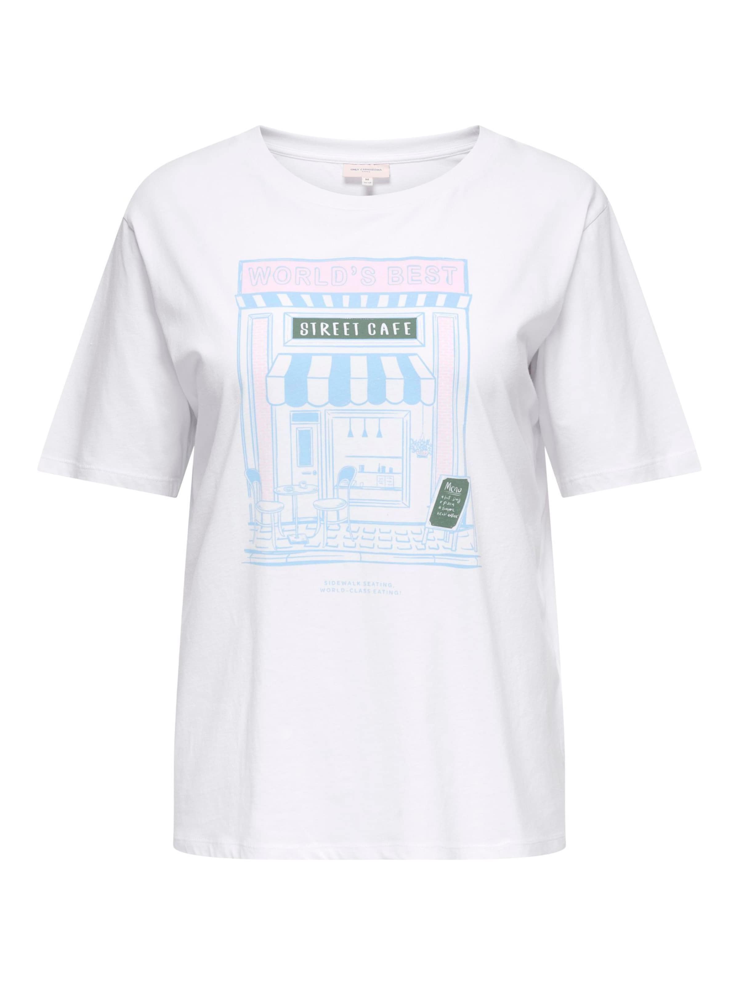 ONLY Carmakoma Shirt in Wit: voorkant