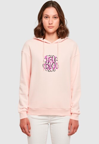 Merchcode Sweatshirt 'Stay Safe' in Roze: voorkant